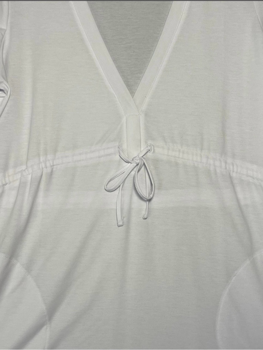 L.L.Bean UPF 50+ White Cover Up Dress Womens Medium Beach Resort Travel NWT - Picture 2 of 10